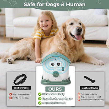 Anti Barking Device for Dogs, Ultrasonic Dog Bark Deterrent Devices with 3 Modes, 50Ft Range Stop Barking Control Devices for Dog Training in Outdoor Indoor, 1200mAh Rechargeable, Waterproof