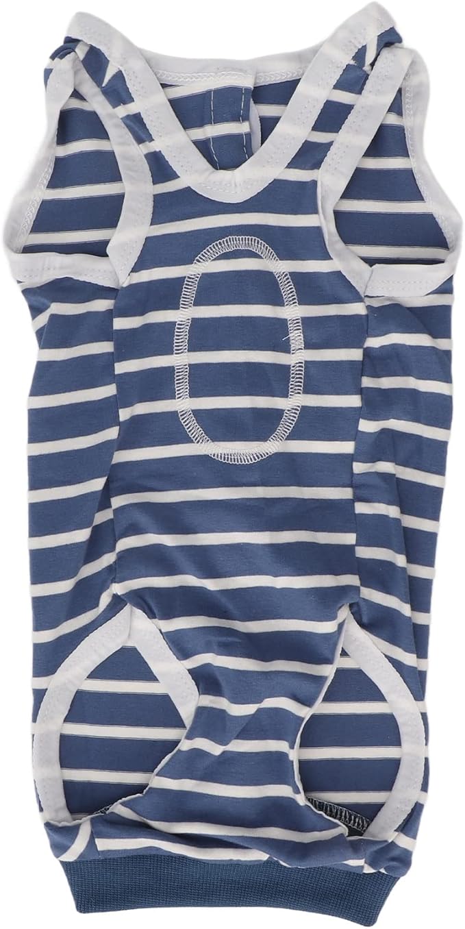 Dog Recovery Suit Stretchy Breathable Adjustable Collar Pet Post Surgery Shirt Abdominal Wound Protection (2XL)