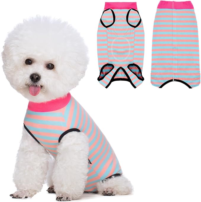 Coppthinktu Dog Surgery Recovery Suit for Dogs Cat Dog Onesie, Dog Recovery Suit Female for Small Medium, Pet Surgical Neuter Post-Surgery Suit E-Collar Alternative Anti Licking Abdominal Wounds