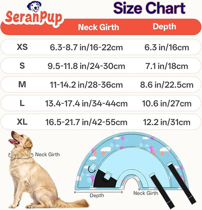 Comfortable Dog Cone - Soft Dog Cone Collar Adjustable Recovery Cone for Dogs to Stop Licking,Small Cone for Dogs,Cute Pet Head Neck Elizabethan Cone,Cone Alternative After Surgery,XS,Blue