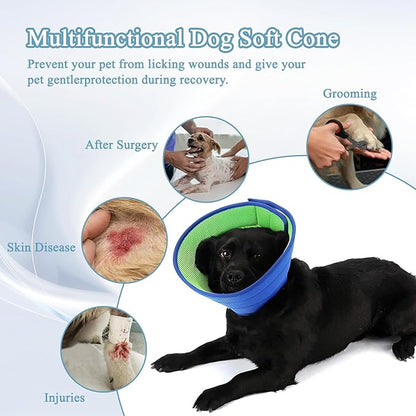 Soft Cone for Dogs to Stop Licking, Dog Cone Alternative, Collars for Large/Medium Pet, Adjustable Dog Surgery Collar, Pet E-Collar Alternative Anti-Bite Lick Protective Wound