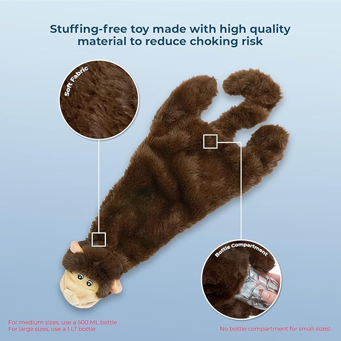 Best Pet Supplies Squeaky Dog Toys with Soft Durable Fabric for Small, Medium and Large Pets Interactive Toy for Indoor Play, Supports Active Biting and Play - Cow, Monkey, Small
