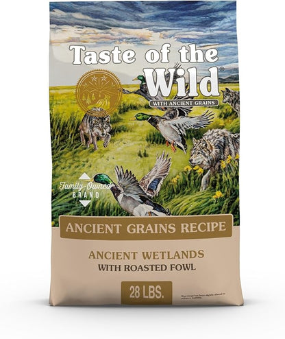 Taste of the Wild Ancient Wetlands Canine Recipe with Roasted Fowl and Ancient Grains 28lb