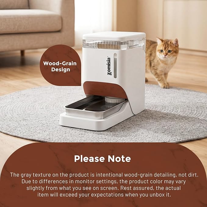 ZOMISIA Gravity Cat Water Dispenser 6L with Stainless Steel Bowl, Automatic Water Bowl Dispenser for Cats, 1.6 Gallon Pet Waterer 100% BPA Free, White