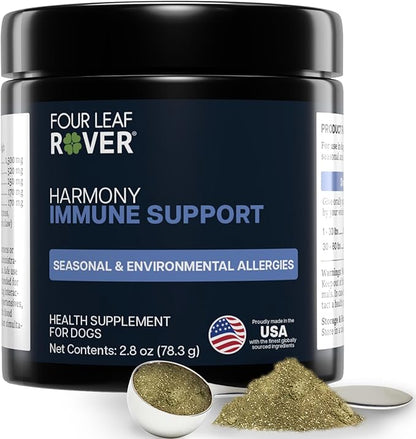 Harmony - Skin & Coat Supplement with Quercetin for Dogs - Balanced Histamine Support for Seasonal and Environmental Allergies - Veterinarian Formulated