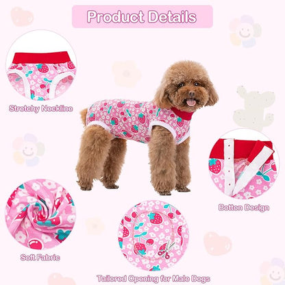 Coppthinktu Recovery Suit for Dogs After Surgery, Dog Onesie Surgery Recovery Suit for Female Spay, Soft Male Surgical Pajamas Bodysuits for Small Medium Puppy to Anti Licking Dog Cone Alternative
