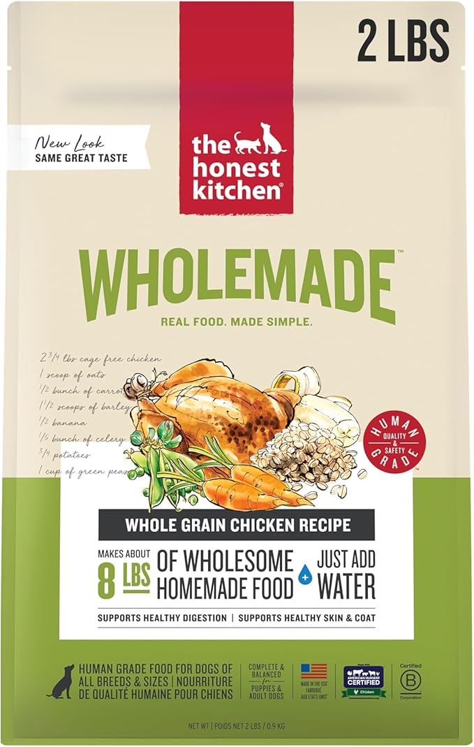 The Honest Kitchen Human Grade Wholemade™ Dehydrated Dog Food, Whole Grain Chicken, 2 lb Bag