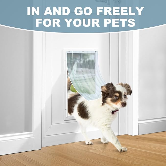 Uross Dog Door Replacement Flaps - 10.8 FT x 7.9 in Weather DIY Cat Door Flap, Doggie Door Replacement Flaps, Vinyl Plastic for Dog House, Ideal Large Pet Door Replacement Flap