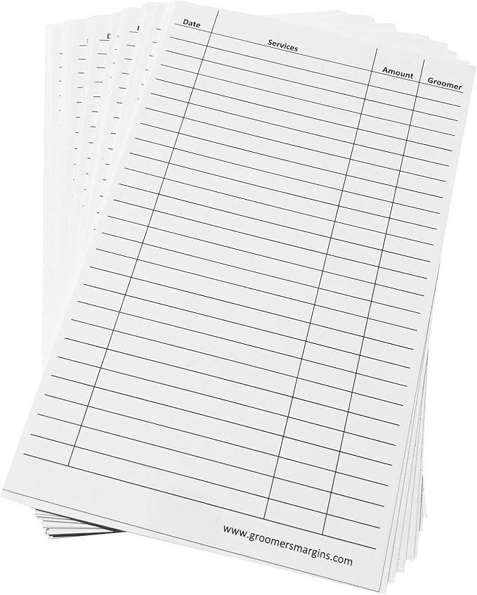 100 Dog Grooming Client Cards 5X8 Inch Client Profile Cards Dog Grooming Salon Must Haves for Pet Kennel Records, Groomer Customer Information Cards, Professional Pet Grooming Supplies