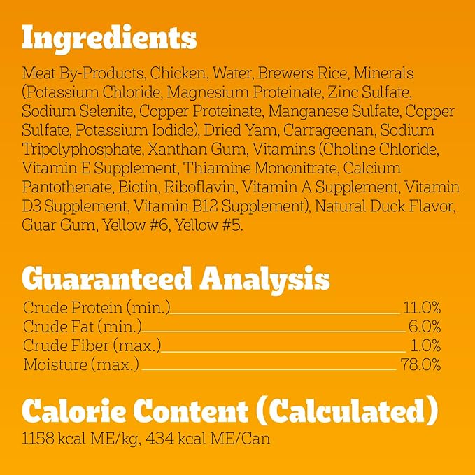 Pedigree High Protein Wet Dog Food, Adult Soft Canned Dog Food, Chicken & Duck Flavor, 13.2 oz. Cans, 12 Count