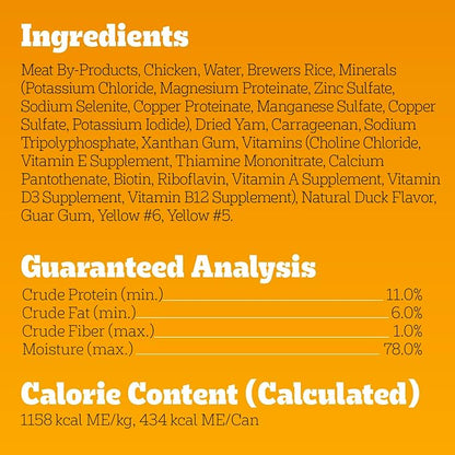 Pedigree High Protein Wet Dog Food, Adult Soft Canned Dog Food, Chicken & Duck Flavor, 13.2 oz. Cans, 12 Count