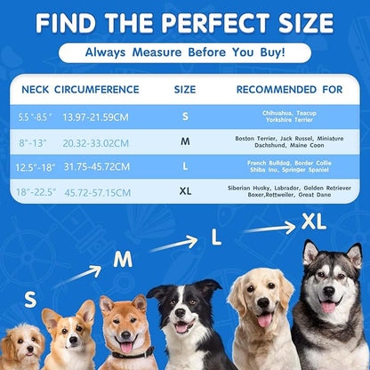 Soft Dog Cone Alternative - Adjustable Recovery Collar for Post-Surgery, Neck Donut E-Collar for Small Medium Large Dogs, Comfy Elizabethan Substitute