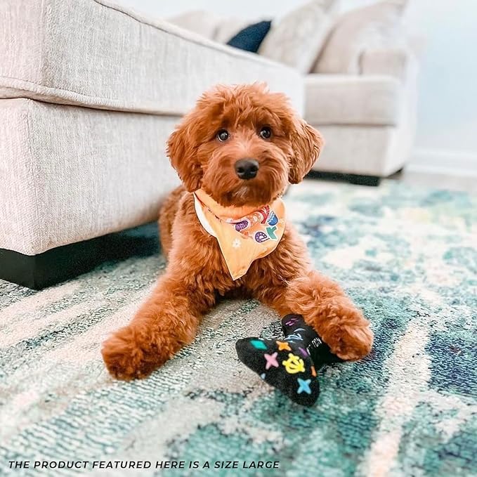 Haute Diggity Dog Chewy Vuiton Bone Plush Squeaky Dog Toy, Soft Durable Designer-Inspired Stuffed Puppy Chew Toys for Small, Medium & Large Dogs, Machine-Washable (Black Monogram) XL