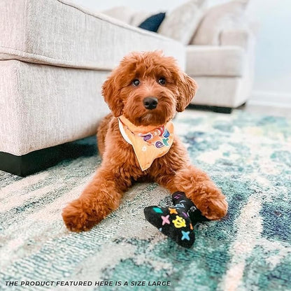 Haute Diggity Dog Chewy Vuiton Bone Plush Squeaky Dog Toy, Soft Durable Designer-Inspired Stuffed Puppy Chew Toys for Small, Medium & Large Dogs, Machine-Washable (Black Monogram) XL