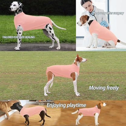 Recovery Suit for Dogs,Dog Cone Alternative Zipper Surgery Suit Female Spay,Soft Dog Surgery Suit for Anti Licking,Breathable Surgical Suit for Dogs Female Spay