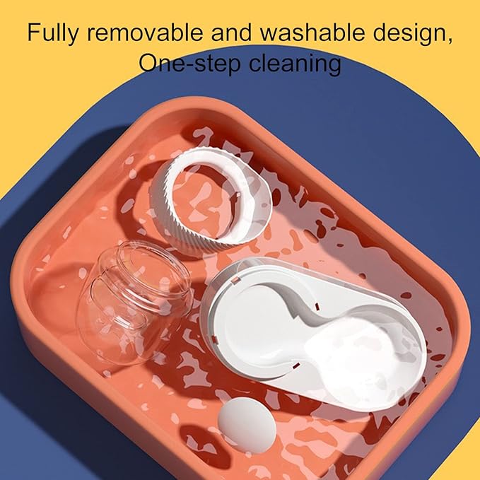 Dog Automatic Feeders, Pet Automatic Food Feeder and Drinker Dog Travel Supplies Feeder and Drinker For Cat Rabbit Pet Animal (Pearl White)
