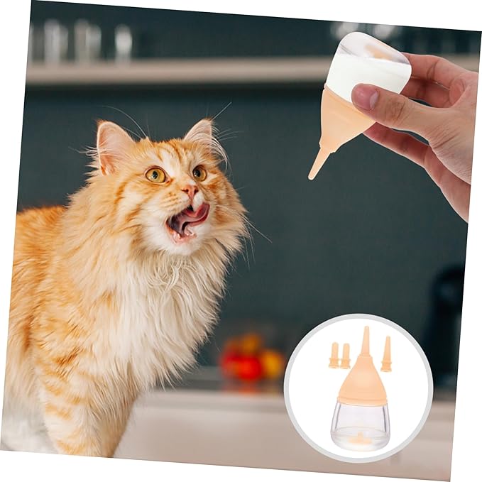 LIOOBO Tiny Pet Nursing Bottle Set Puppy Milk Feeder Newborn Cat Milk Bottle Reusable