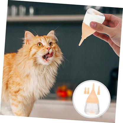 LIOOBO Tiny Pet Nursing Bottle Set Puppy Milk Feeder Newborn Cat Milk Bottle Reusable