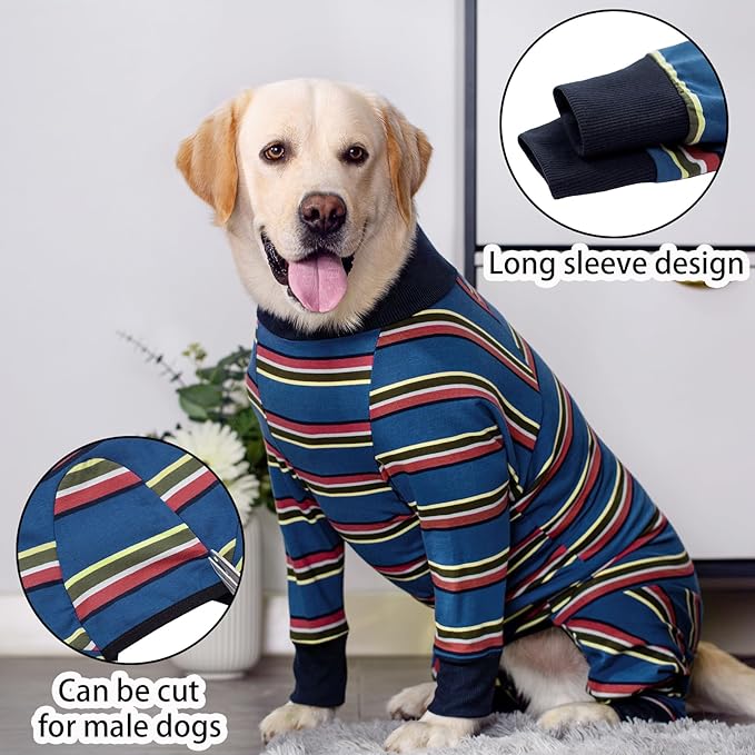 Dog Surgery Recovery Suit Onesies for Large Dogs Spayed Recovery Suit Cone Alternative After Surgery Abdominal Wounds Protector Dog Bodysuit for Medium Large Dogs Pajamas