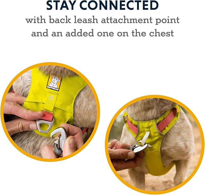 Ruffwear, Hi & Light, Everyday Lightweight Dog Harness, Trail Running, Walking, Hiking, All-Day Wear, Alpenglow Pink, X-Small