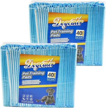 Dog Pee Pads Extra Large 80 Count, Thicken Dog Training Pads 30"x36", Puppy Pee Sheets XL for Indoor, Outdoor Use, Heavy Absorbent Disposable Underpads, Blue