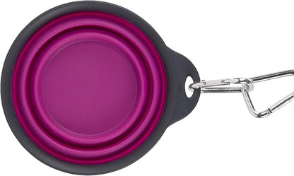 Dexas Pets Collapsible Travel Cup, Large/2 Cup Capacity, Fuchsia