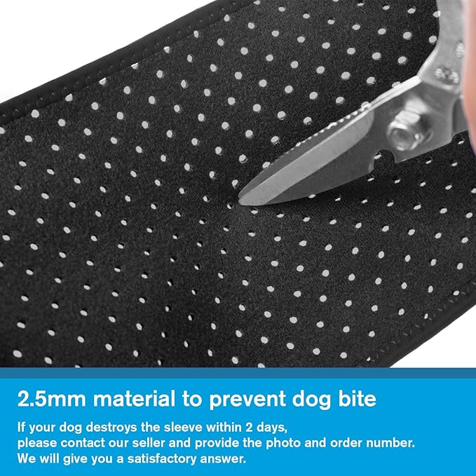 Coodeo Dog Recovery Sleeves, Cone Collar Alternative, Abrasion Resistant Dog Recovery Suit, Washable 2.5mm Thick and Waterproof, Pet Wounds Prevent Licking, Biting (Black, L)