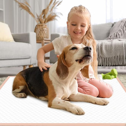 Dog Pee Pads Extra Large 30"×36" - 40 Count, XXL Pink Puppy Pads Unscented, Urine Underpads, Super Absorbent & Leak-Proof Potty Pads for Doggies
