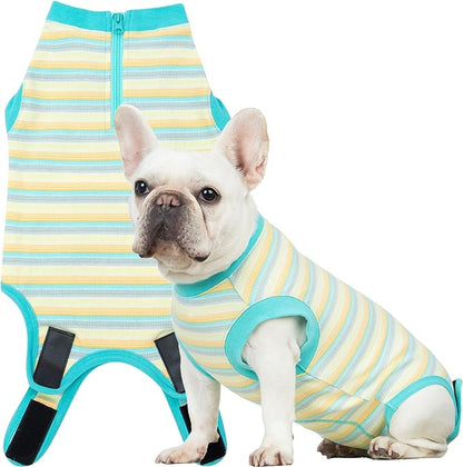 Recovery Suit for Dogs,Dog Cone Alternative Zipper Surgery Suit Female Spay,Soft Dog Surgery Suit for Anti Licking,Breathable Surgical Suit for Dogs Female Spay