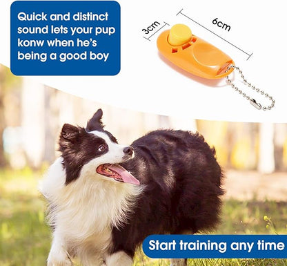BAAPET 15/20/30/50/100 ft Long Dog Training Leash with Clickers for Small, Medium and Large Dogs or Cats (50 Feet, Orange)