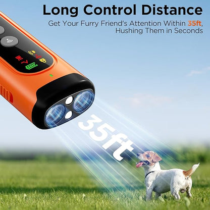 Clasy Dog Bark Deterrent Device, Anti-Bark Device for Dog Training & Behavior Aid, No Need to Yell or Pat, Simply Point at The Dog Within 35ft, Ultra-Bright LED Flashlight | Bark Collar Alternative