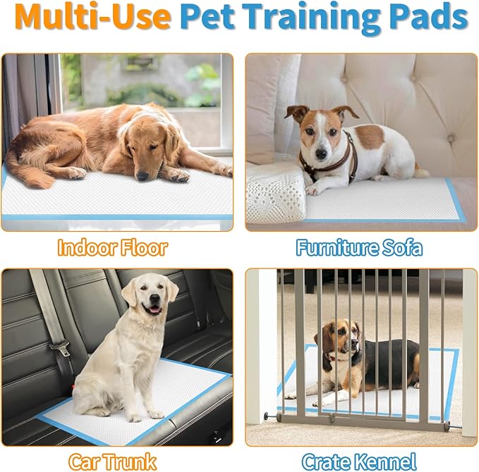 Bolux Dog and Puppy Training Pads， Disposable Dog Pee Pads (20, 23.5"*35.5"(60*90cm))