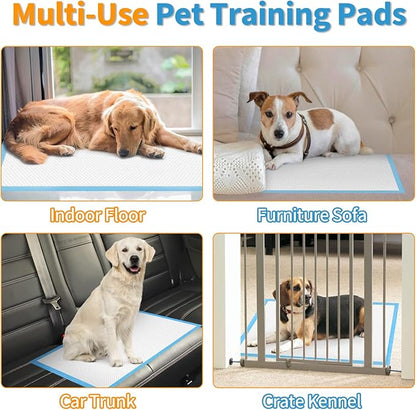 Bolux Dog and Puppy Training Pads, 13”×18” Disposable Dog Pee Pads, 100/Counts Ultra Absorbent & Leak-Proof Pet Underpads, Dry Quickly Pee Pad for Dog Cats Rabbits or Other House Training Pet