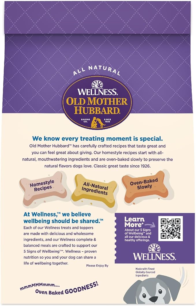 Old Mother Hubbard Wellness Original Mix Dog Biscuits, Natural, Training Treats, Four Flavors, Large Size, (3.5 Pound Bag)