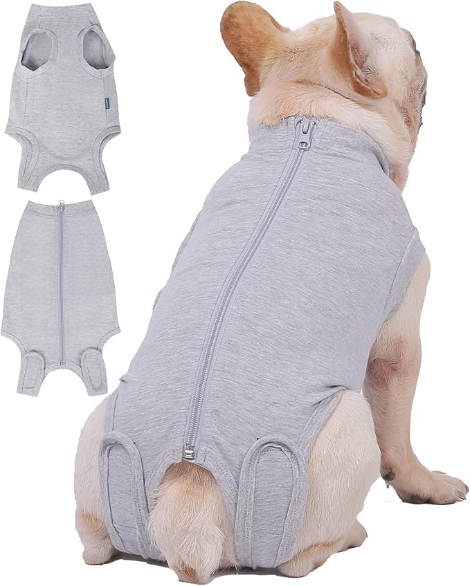 Dog Surgery Recovery Suit - After Spay, Abdominal Wounds Post Surgical Recovery, Anti Licking Breathable Dog Onesies for Small, Medium & Large Pet, Alternative Bandages Cone E-Collar
