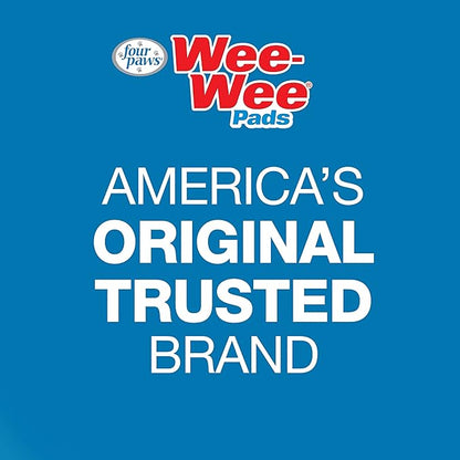 Four Paws Wee-Wee Odor Control with Febreze Freshness Pee Pads for Dogs & Puppies, Leak-Proof Dog Housebreaking Potty Training Floor Protection, Spring Fresh Scent, 22" x 23", 50 Count