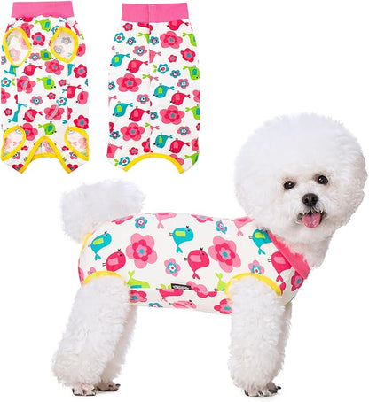 Coppthinktu Recovery Suit for Dogs After Surgery, Dog Onesie Surgery Recovery Suit for Female Spay, Soft Male Surgical Pajamas Bodysuits for Small Medium Puppy to Anti Licking Dog Cone Alternative