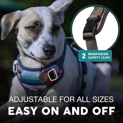 Embark Adventure Small Dog Harness – No-Pull, Reflective Trim, Military-Grade Nylon, Front Clip with Gel-Lined Handle, Soft & Padded
