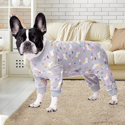 Dog Surgery Recovery Suit, Dog Onesie for Surgery Female Male Dogs, Dogs Pajamas Long Sleeve, Small Dogs Onesie, Abdominal Wound Bandages Surgical Suit, Cat Recovery Suit for Shedding Skin Disease