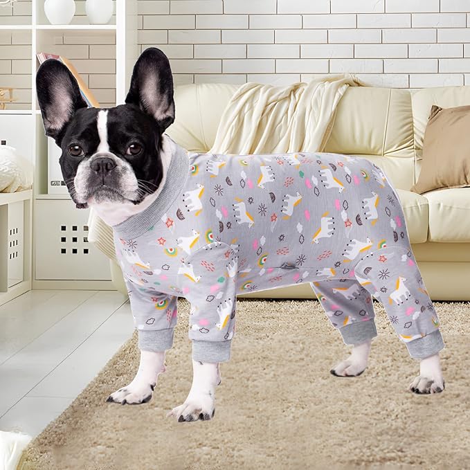 Dog Surgery Recovery Suit, Long Sleeve Onesie for Small Dogs, X-Large, Horse, Polycotton