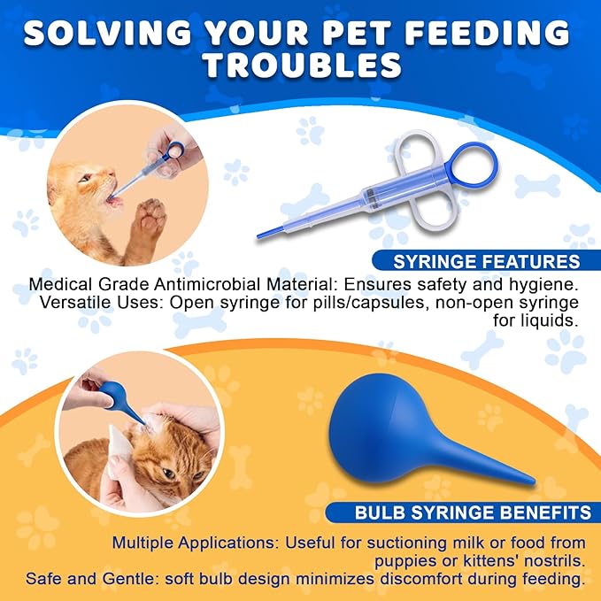 52pcs Puppy Whelping Supplies,Whelping kit,Puppies Birth,Kitten Dog Supplies,Puppy kit,Bottle Feeding kit for Newborn Puppy, Puppy Whelping Collars,Tube,Cord Clamps,Gloves,Digital Thermometer Scale