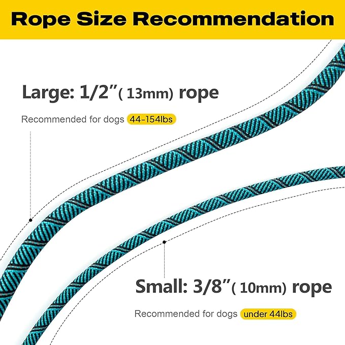 Fida Slip Leads for Dogs, 4 FT x 1/2" Dog Leash Heavy Duty Comfortable Strong Rope Lead for Large, Medium Dogs, No Pull Pet Training Leash with Highly Reflective, Blue
