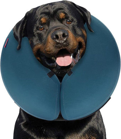 MIDOG Dog Cone - Inflatable Soft Donut Collar Alternative for Dogs After Surgery, Protective Recovery Collar Prevents Licking, Comfortable E-Collar Alternative for Small Medium Large Dogs (Blue, XL)