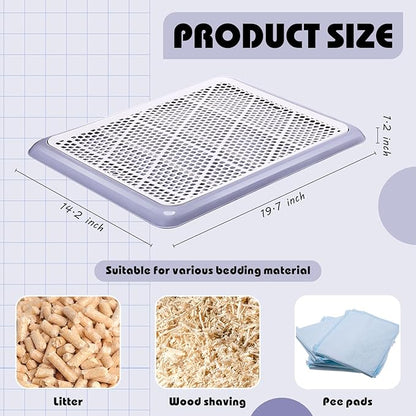 Mifoci Dog Training Pad Holder with Mesh Tray Non-Slip Leak Proof Puppy Potty Tray for Small Medium Large Dogs Pee Pad Holder Easy Clean Indoor Bathroom(19.69 x 14.17 Inch)