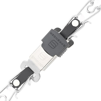 Herm Sprenger Chrome Plated Steel Dog Collar with Quick Release ClicLock Buckle O-Ring Biothane Insert Training Collar Made in Germany (Black, 16in x 2.25mm(Neck Size up to 13-14in))