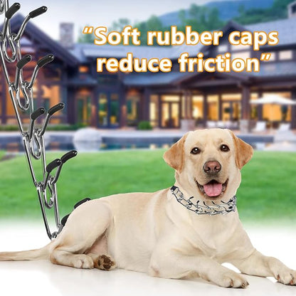 Prong Collar for Large Dogs, Dog Pinch Collar,Dog Choker Collar,High Strength Quick Release Metal Buckle,Comfort Rubber Tips,for Large Dog