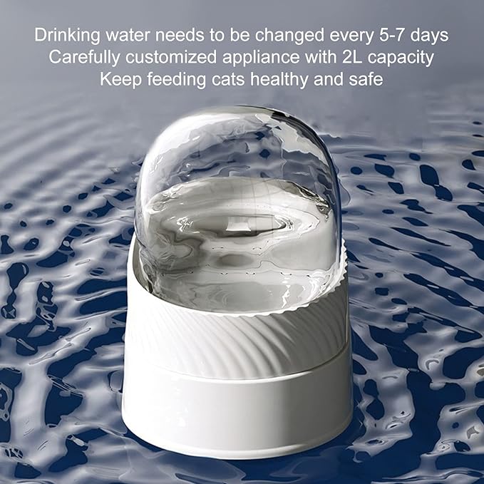 Dog Automatic Feeders, Pet Automatic Food Feeder and Drinker Dog Travel Supplies Feeder and Drinker For Cat Rabbit Pet Animal (Pearl White)