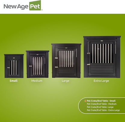 New Age Pet ecoFlex Pet Crate/End Table, Espresso, Small