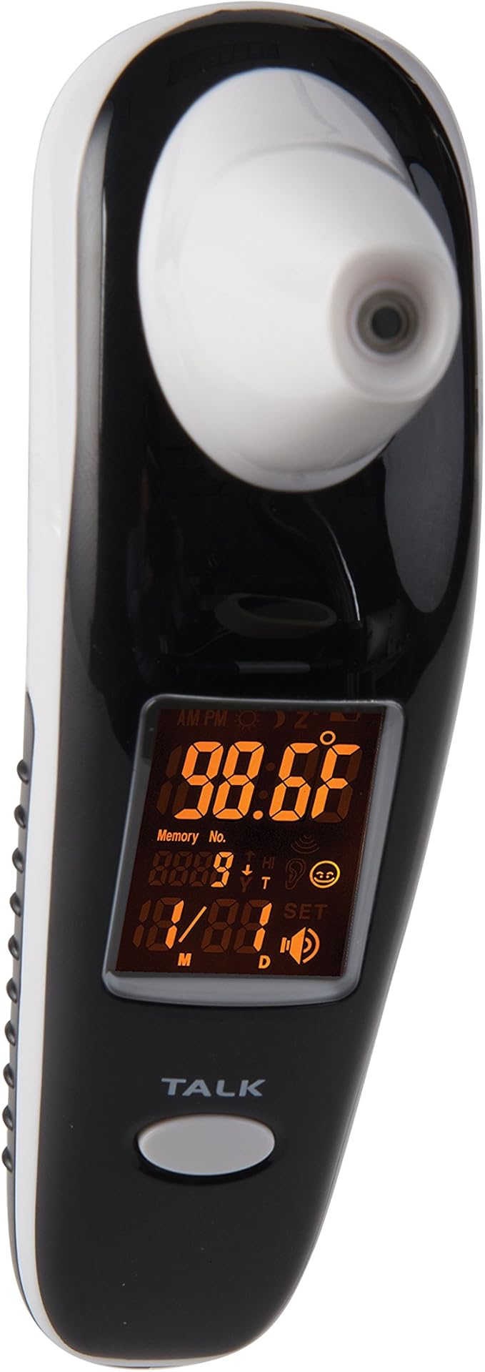 HealthSmart DigiScan Digital Accurate Infrared Thermometer, Instant Read Talking Forehead Thermometer, Ear Thermometer, For Babies, Children, and Adults, Black