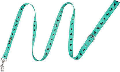 EcoBark Dog Leash - Soft & Reflective Comfort Leashes with Padded Handle - Safe, Strong, & Durable for Small, Medium or Large Dogs (Turquoise)